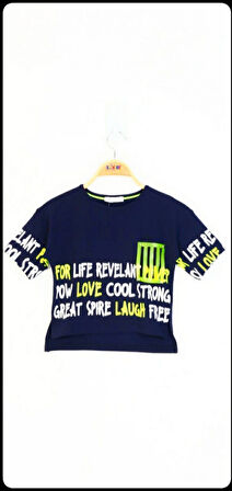 Toontoy Kız Çocuk  Baskılı Tişört