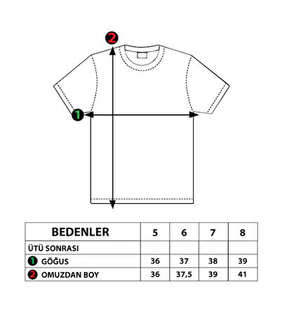Toontoy Kız Çocuk Batik Desenli Fashıon Baskılı Crop Tişört