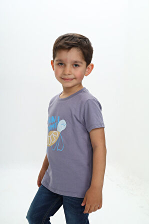 Toontoy Erkek Çocuk Su Kaplumbağası Baskılı Tişört