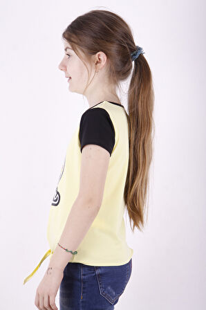 Toontoy Kız Çocuk Superior Baskılı Tişört