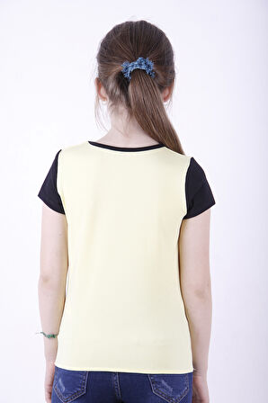 Toontoy Kız Çocuk Superior Baskılı Tişört