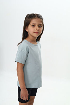 Toontoy Kız Çocuk Göğsü Çok Kalp Baskılı Tişört