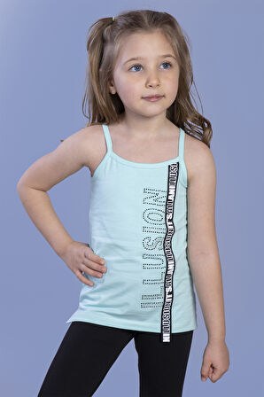 Toontoy Kız Çocuk Illusion Baskılı Şerit Aksesuarlı Atlet