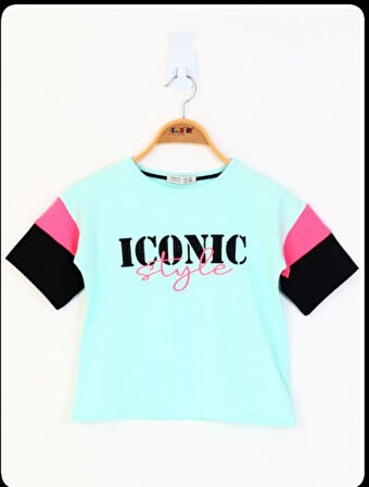 Toontoy Kız Çocuk Garni Detaylı Baskılı Tişört