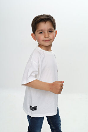 Toontoy Erkek Çocuk Rules Şapkalı Ayı Baskılı Tişört