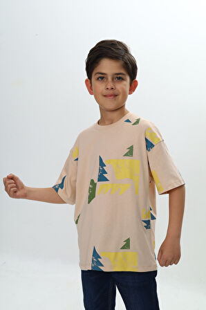 Toontoy Erkek Çocuk Renkli Grafik Baskılı Tişört