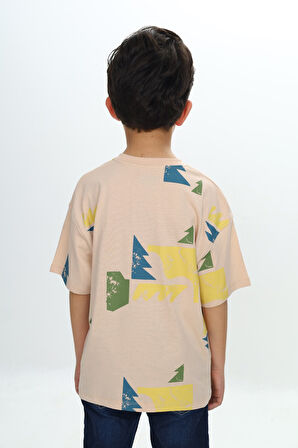 Toontoy Erkek Çocuk Renkli Grafik Baskılı Tişört