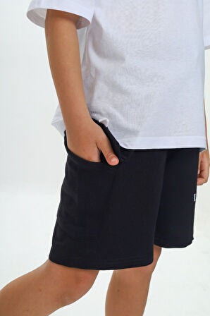 Toontoy Erkek Çocuk Smile Yazı Baskılı Şortlu Takım