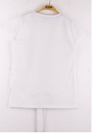 Toontoy Kız Çocuk Leopar Desenli Ayakkabı Baskılı Tişört