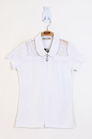 Toontoy Kız Çocuk Fermuar Kaptamalı Tişört