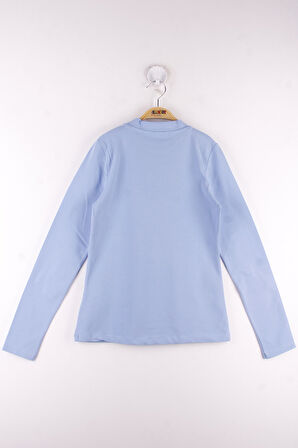 Toontoy Kız Çocuk Önü Dantelli Okul Tişört