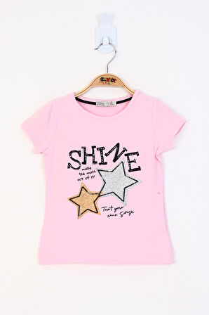 Toontoy Kız Çocuk Baskılı Tişört