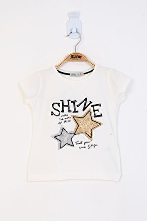 Toontoy Kız Çocuk Baskılı Tişört