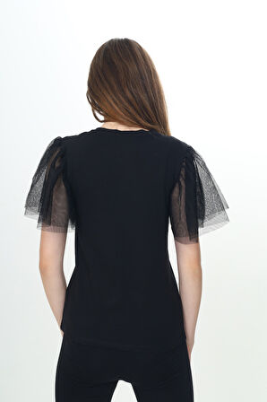 Toontoy Kız Çocuk Tüllü Tişört