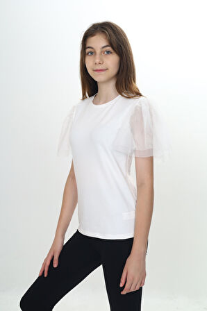 Toontoy Kız Çocuk Tüllü Tişört