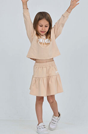 Toontoy Kız Çocuk Nowtrend Baskılı Etekli Takım