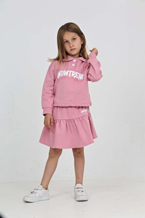 Toontoy Kız Çocuk Nowtrend Baskılı Etekli Takım