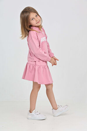 Toontoy Kız Çocuk Nowtrend Baskılı Etekli Takım