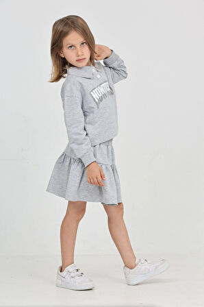 Toontoy Kız Çocuk Nowtrend Baskılı Etekli Takım