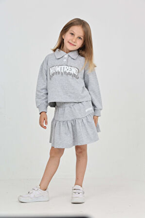 Toontoy Kız Çocuk Nowtrend Baskılı Etekli Takım