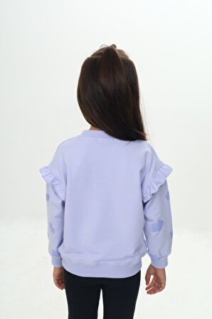 Toontoy Kız Çocuk Fantasy Çiçek Baskılı Sweatshirt