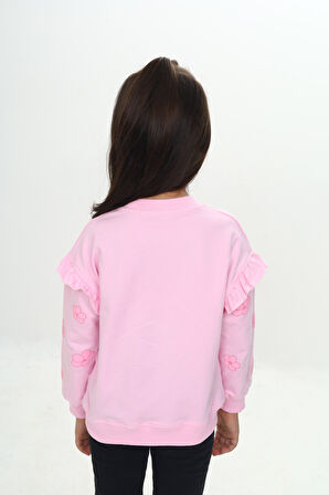 Toontoy Kız Çocuk Fantasy Çiçek Baskılı Sweatshirt