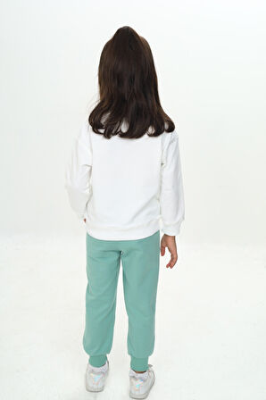 Toontoy Kız Çocuk Zürafa Baskılı Eşofman Takım