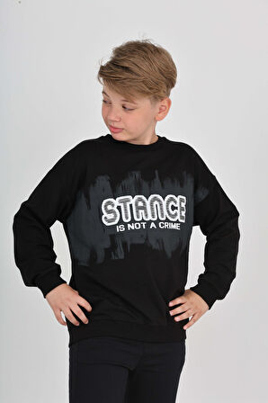 Toontoy Erkek Çocuk Stance Baskılı Sweatshirt