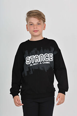Toontoy Erkek Çocuk Stance Baskılı Sweatshirt