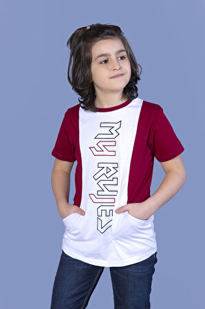 Toontoy Erkek Çocuk T-Shirt My Rules Baskılı