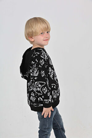 Toontoy Erkek Çocuk Oyun Baskılı Sweatshirt