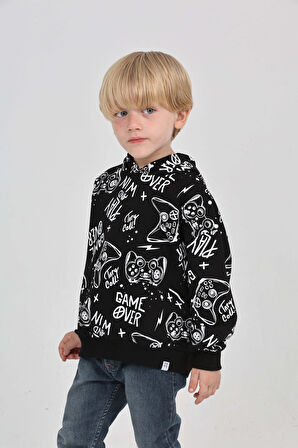 Toontoy Erkek Çocuk Oyun Baskılı Sweatshirt