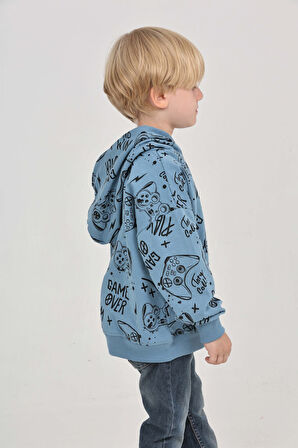 Toontoy Erkek Çocuk Oyun Baskılı Sweatshirt