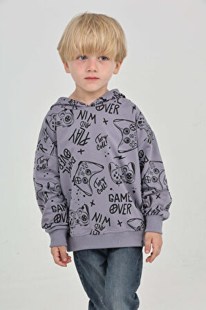 Toontoy Erkek Çocuk Oyun Baskılı Sweatshirt