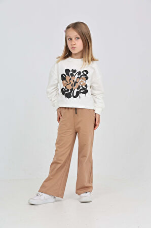 Toontoy Kız Çocuk Nice Baskılı Eşofman Takım