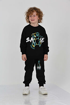 Toontoy Erkek Çocuk Savage Baskılı Eşofman Takım