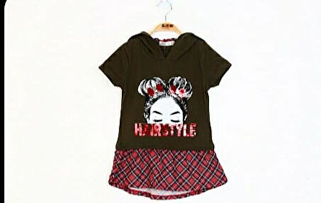 Toontoy Kız Çocuk Haırstyle Pul Palet Elbise