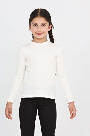 Toontoy Kız Çocuk Okul Balıkçı Yaka Tişört