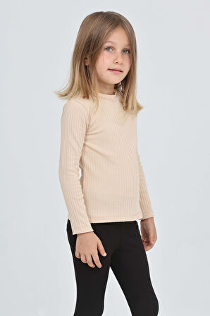 Toontoy Kız Çocuk Okul Omuz Çıtçıtlı Tişört