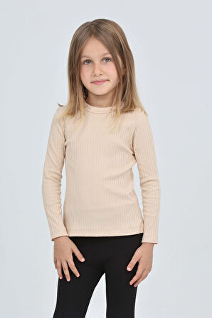 Toontoy Kız Çocuk Okul Omuz Çıtçıtlı Tişört