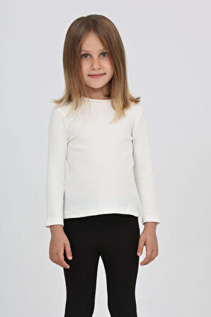 Toontoy Kız Çocuk Okul Omuz Çıtçıtlı Tişört