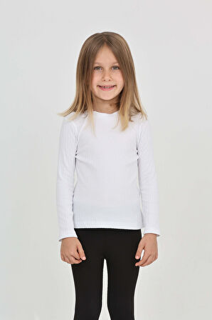 Toontoy Kız Çocuk Okul Omuz Çıtçıtlı Tişört