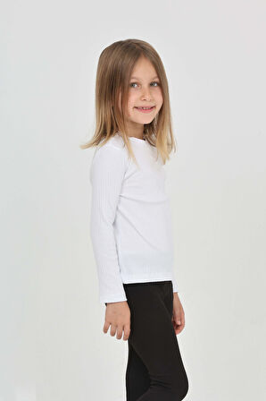 Toontoy Kız Çocuk Okul Omuz Çıtçıtlı Tişört