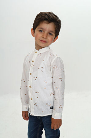 Toontoy Erkek Çocuk At Baskılı Gömlek