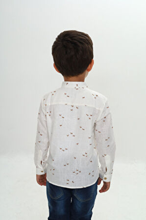 Toontoy Erkek Çocuk At Baskılı Gömlek