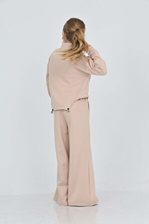 Toontoy Kız Çocuk Oval Kesim Detaylı Eşofman Takım