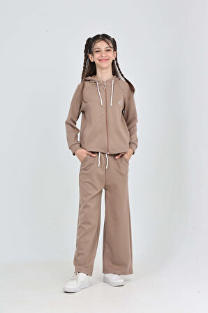 Toontoy Kız Çocuk Minimalizm Baskılı Eşofman Takım