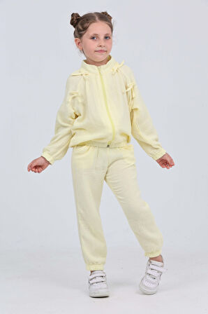 Toontoy Kız Çocuk Fiyonk Detaylı Eşofman Takım