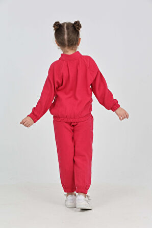 Toontoy Kız Çocuk Fiyonk Detaylı Eşofman Takım