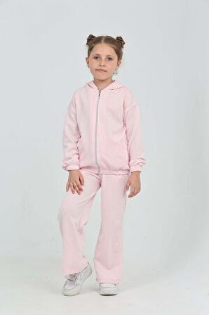 Toontoy Kız Çocuk Çizgili Eşofman Takım